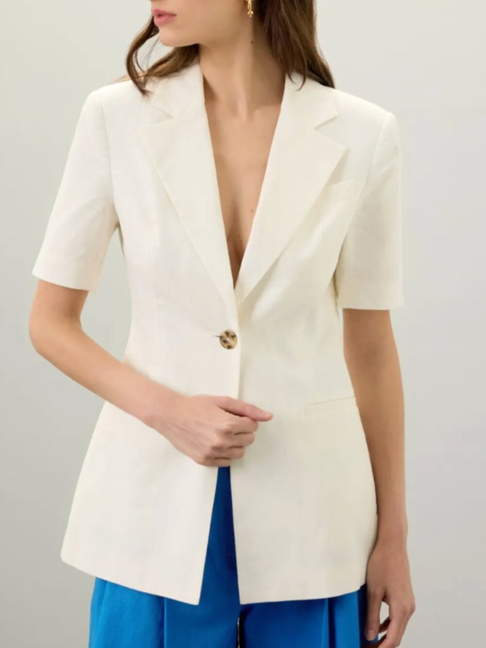 Eudon Choi Short Sleeve Linen Blazer
